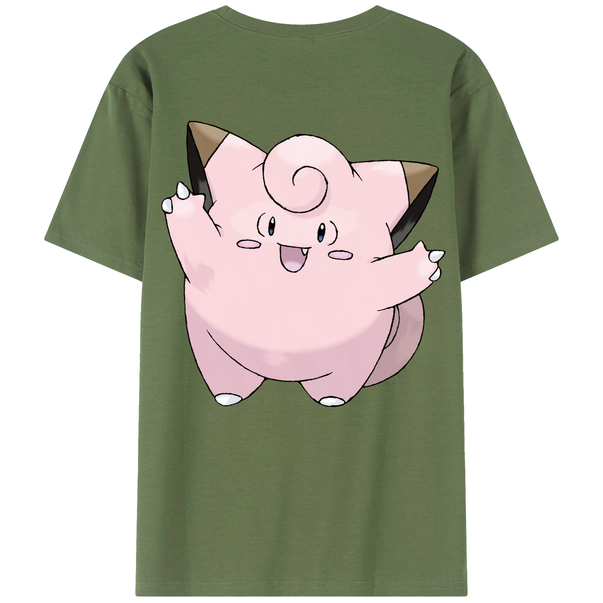 （画像用） ポケットモンスター Pokémon 綿100％ メンズ半袖Tシャツ（バックプリント） 通気性